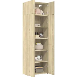 Armoires & Meubles De Rangement-vidaXL Armoire de rangement chêne sonoma 70x42,5x225 cm Chêne sonoma