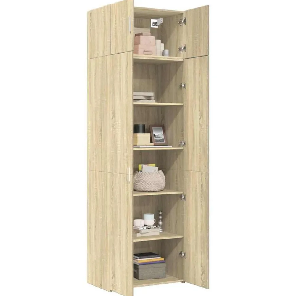 Armoires & Meubles De Rangement-vidaXL Armoire de rangement chêne sonoma 70x42,5x225 cm Chêne sonoma
