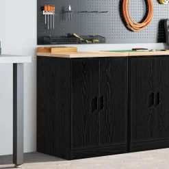 Stockage Industriel-vidaXL Armoire de rangement de garage 60x51x85 cm bois de pin Noir