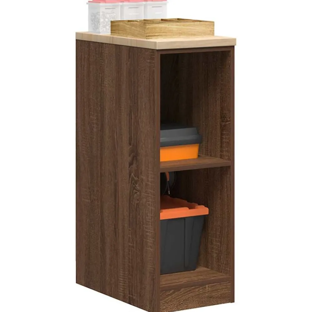 vidaXL Armoire de rangement de garage chêne marron 30x51x85cm bois pin
