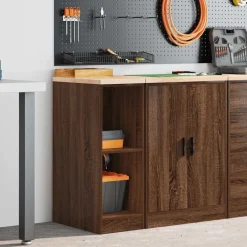 vidaXL Armoire de rangement de garage chêne marron 30x51x85cm bois pin