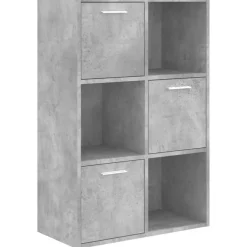Étagères-vidaXL Armoire de rangement 60x29,5x90 cm Bois d'ingénierie Gris béton