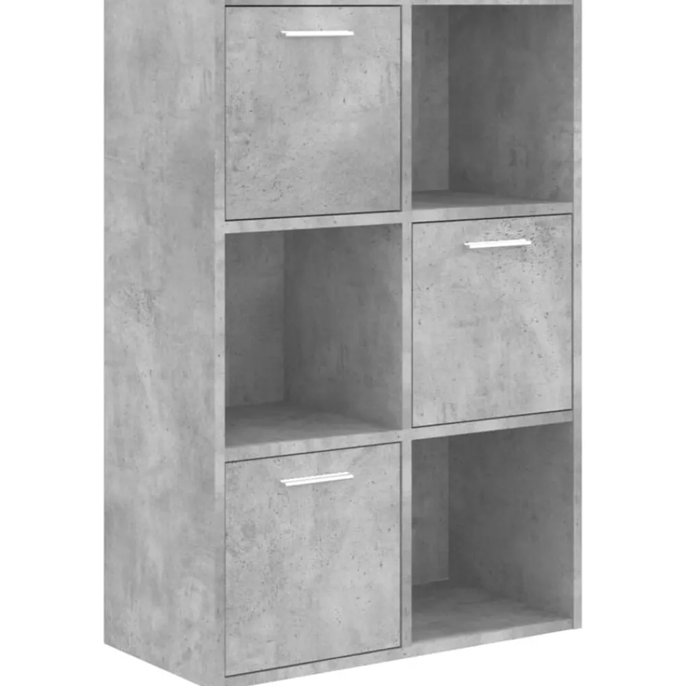 Étagères-vidaXL Armoire de rangement 60x29,5x90 cm Bois d'ingénierie Gris béton