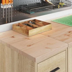 Stockage Industriel-vidaXL Armoire de rangement de garage chêne sonoma 30x51x85cm bois pin Chêne sonoma