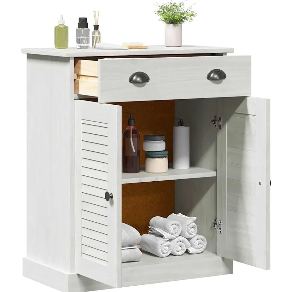 vidaXL Armoire de salle de bain avec porte VIGO Blanc et