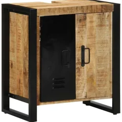 Ensembles De Meubles-vidaXL Armoire de salle de bain Marron Bois de mangue massif