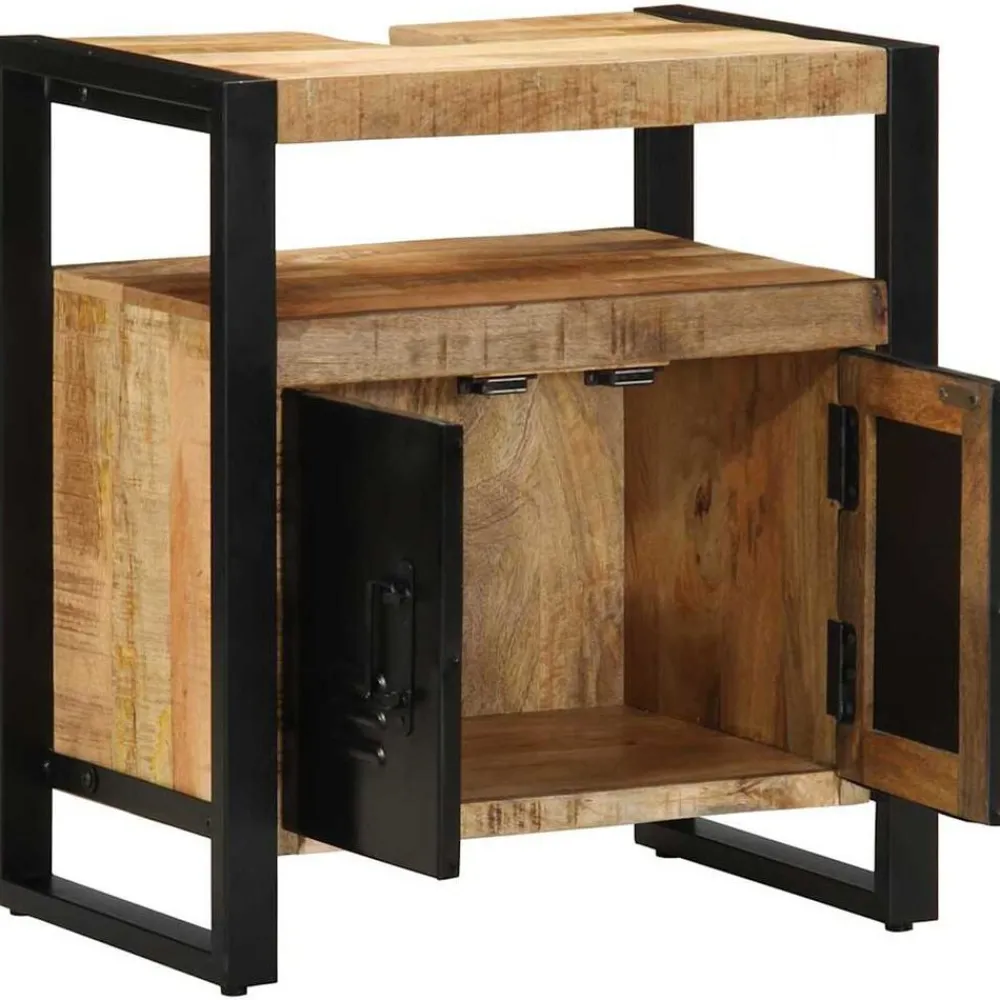 Ensembles De Meubles|Armoires & Meubles De Rangement-vidaXL Armoire de salle de bain Marron Bois de mangue massif