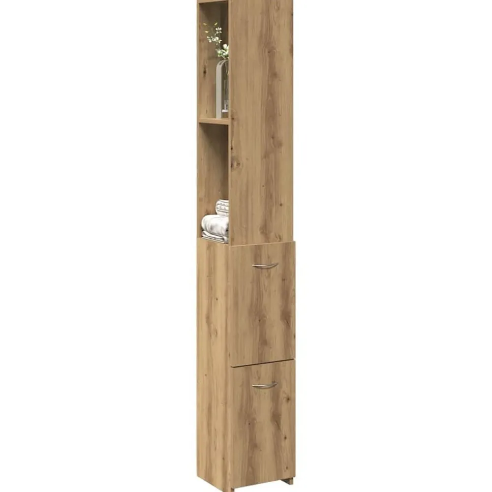 Ensembles De Meubles-vidaXL Armoire de salle de bain chêne artisanal 25x25x170 cm chêne artisanal
