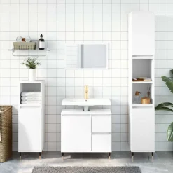 Armoires & Meubles De Rangement-vidaXL Armoire de salle de bain 65x33x60 cm bois d'ingénierie Blanc