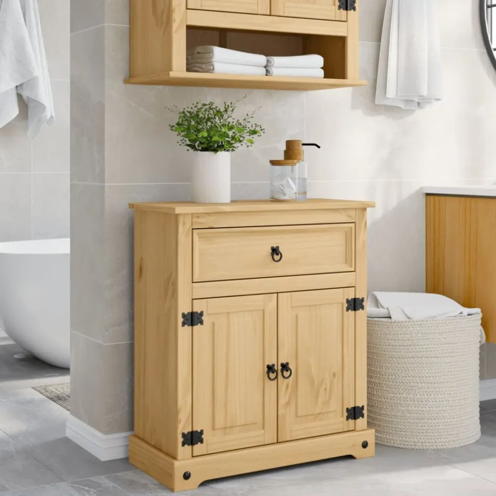 vidaXL Armoire de salle de bain Corona 70x33x80 cm bois de pin massif