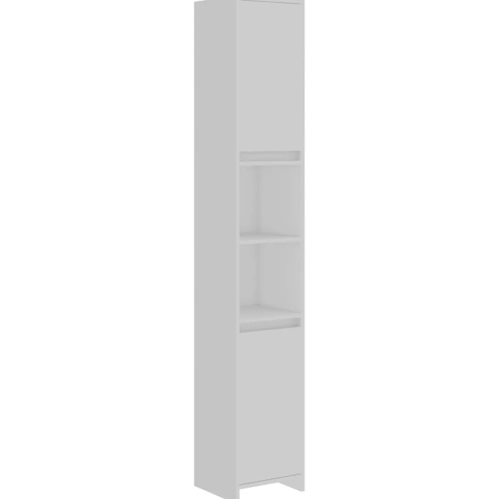 Ensembles De Meubles-vidaXL Armoire de salle de bain 30x30x183,5 cm Bois d'ingénierie Blanc