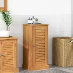 Armoires & Meubles De Rangement-vidaXL Armoire de salle de bain avec porte VIGO Marron et marron miel