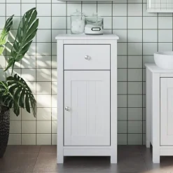 Ensembles De Meubles-vidaXL Armoire de salle de bain BERG 40x34x80 cm pin massif Blanc