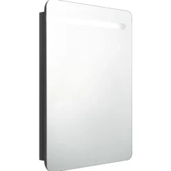 vidaXL Armoire de salle de bain à miroir LED 60x11x80 cm