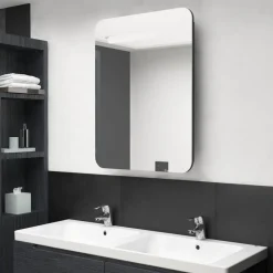 vidaXL Armoire de salle de bain à miroir LED 60x11x80 cm