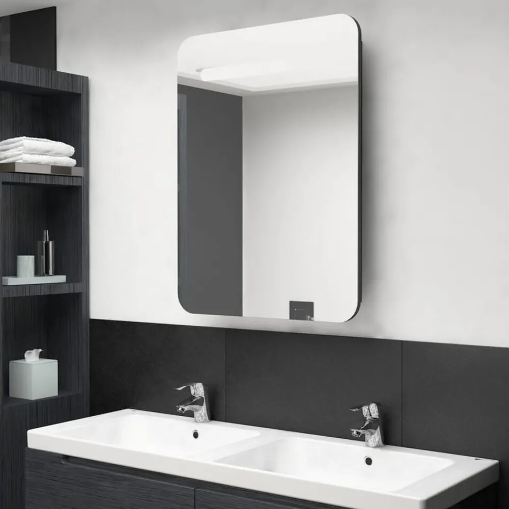 vidaXL Armoire de salle de bain à miroir LED 60x11x80 cm