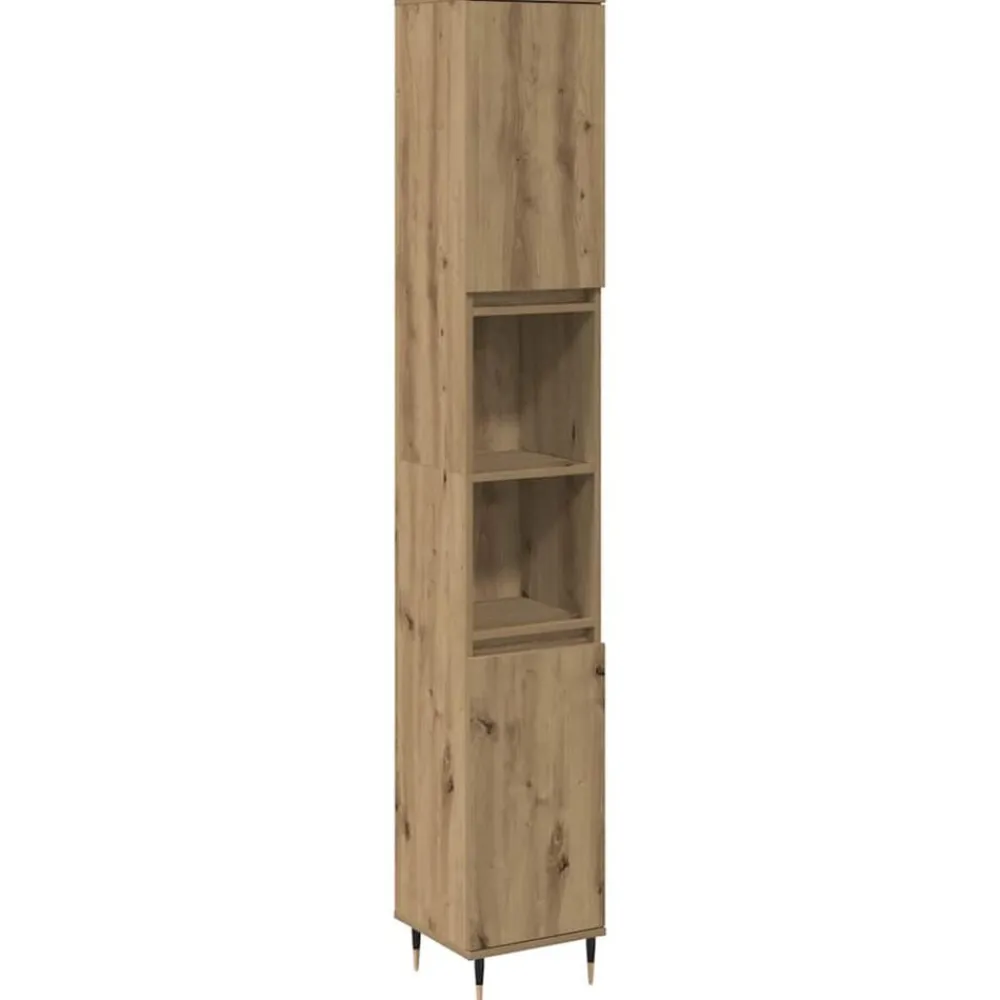 Ensembles De Meubles-vidaXL Armoire de salle de bain chêne artisanal 30x30x190 cm chêne artisanal