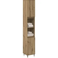 Ensembles De Meubles-vidaXL Armoire de salle de bain chêne artisanal 30x30x190 cm chêne artisanal