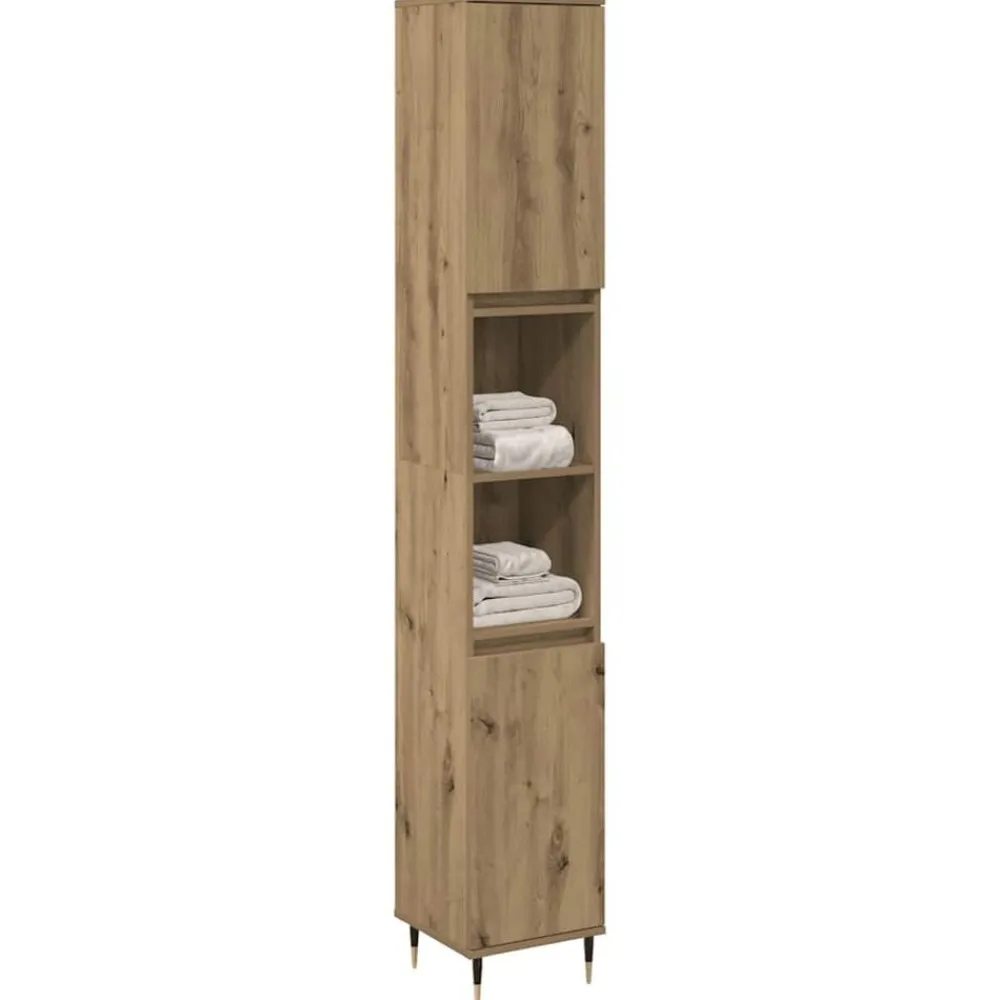 Ensembles De Meubles-vidaXL Armoire de salle de bain chêne artisanal 30x30x190 cm chêne artisanal