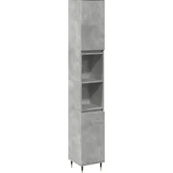 Ensembles De Meubles-vidaXL Armoire de salle de bain 30x30x190 cm Gris béton
