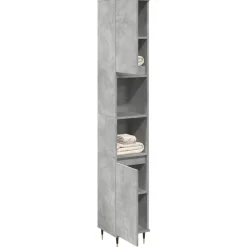 Ensembles De Meubles-vidaXL Armoire de salle de bain 30x30x190 cm Gris béton