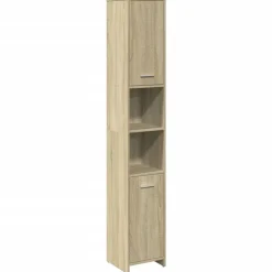 vidaXL Armoire de salle de bain Chêne sonoma 30x30x183,5 cm Aggloméré