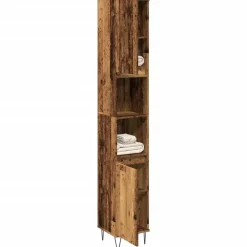 Ensembles De Meubles-vidaXL Armoire de salle de bain 30x30x190cm bois ingénierie Vieux bois