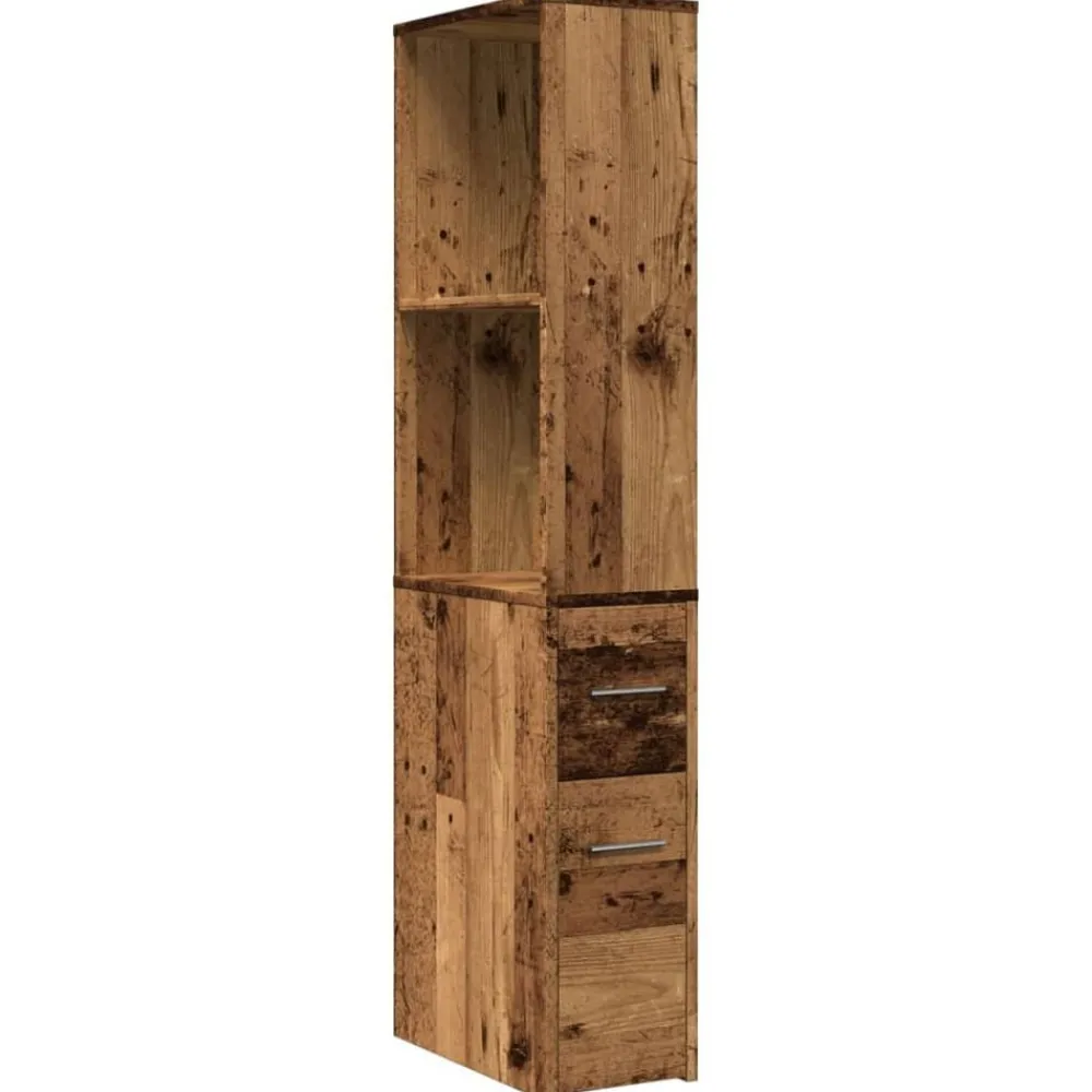 vidaXL Armoire de salle de bain étroite avec roulettes