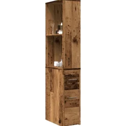 vidaXL Armoire de salle de bain étroite avec roulettes