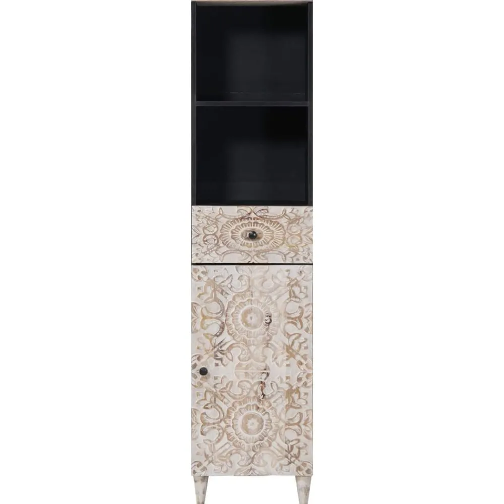 Ensembles De Meubles-vidaXL Armoire de salle de bain avec tiroir 38 x 33,5 x 160 cm Blanc