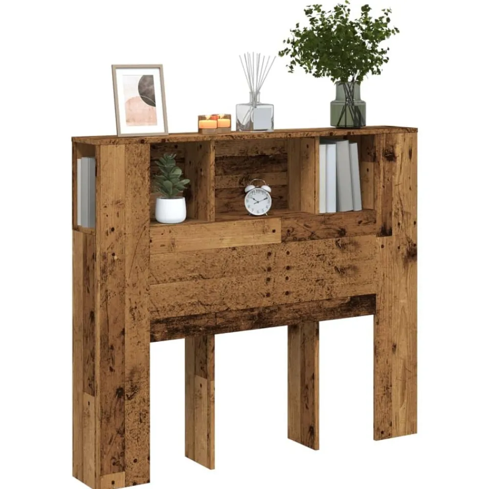 Lits & Accessoires-vidaXL Armoire de tête de lit 120x19x104,5 cm Vieux bois