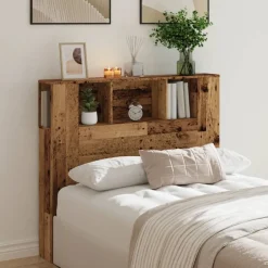 Lits & Accessoires-vidaXL Armoire de tête de lit 120x19x104,5 cm Vieux bois