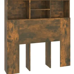 Lits & Accessoires-vidaXL Armoire de tête de lit Chêne fumé 100x19x103,5 cm Chêne fumé