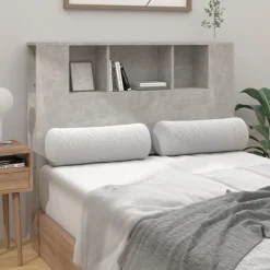 Lits & Accessoires-vidaXL Armoire de tête de lit 120x18,5x102,5 cm Gris béton