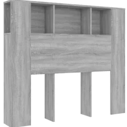 Lits & Accessoires-vidaXL Armoire de tête de lit 120x18,5x102,5 cm Sonoma gris
