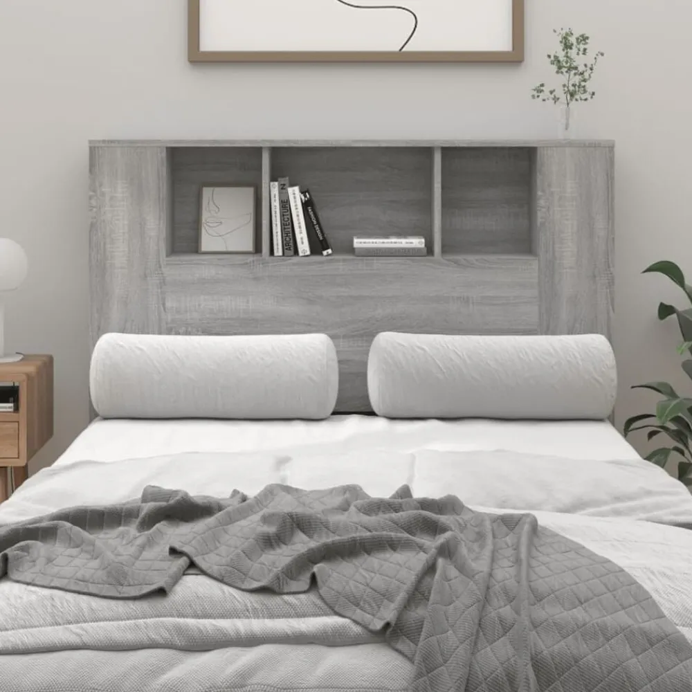 Lits & Accessoires-vidaXL Armoire de tête de lit 120x18,5x102,5 cm Sonoma gris