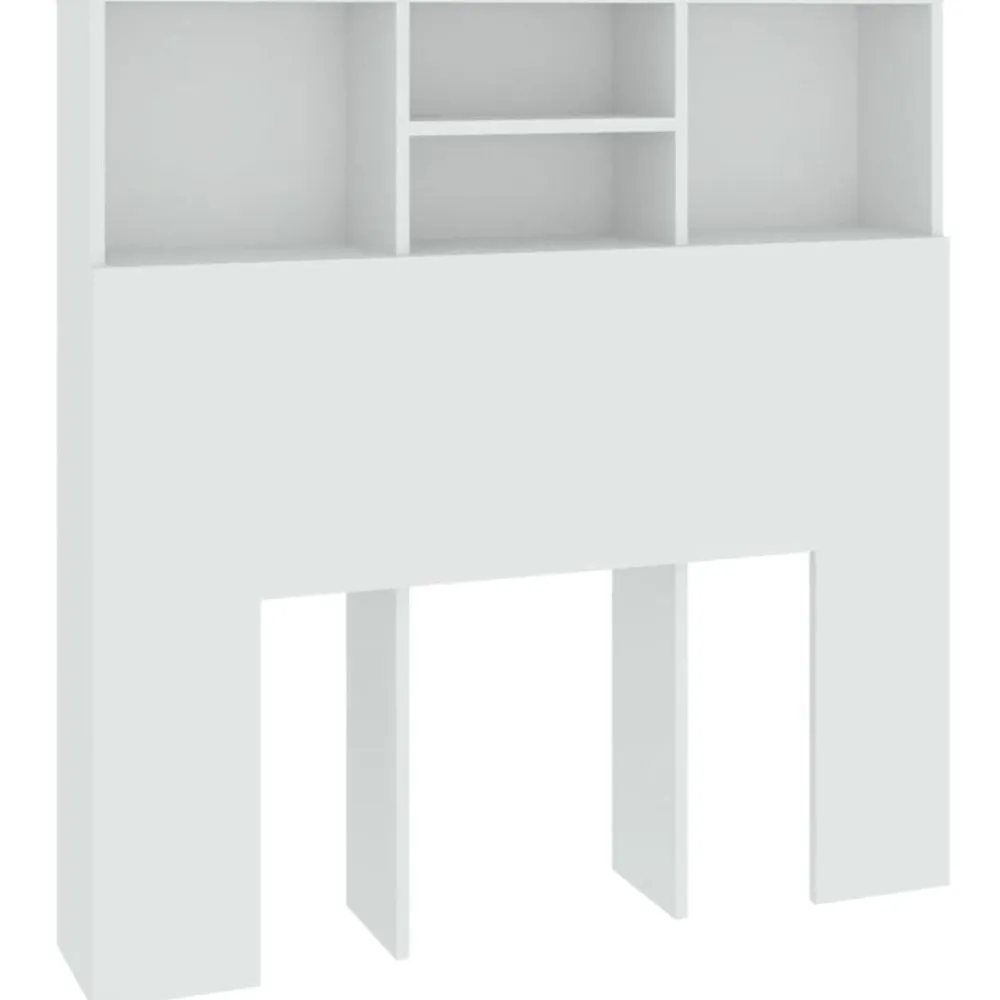 Lits & Accessoires-vidaXL Armoire de tête de lit 100x19x103,5 cm Blanc