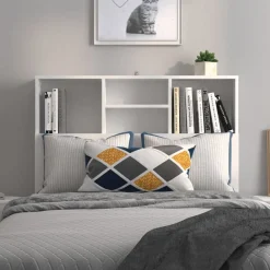 Lits & Accessoires-vidaXL Armoire de tête de lit 100x19x103,5 cm Blanc