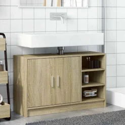 Ensembles De Meubles-vidaXL Armoire d'évier chêne sonoma 90x29x55 cm bois d'ingénierie Ch&ecirc;ne sonoma