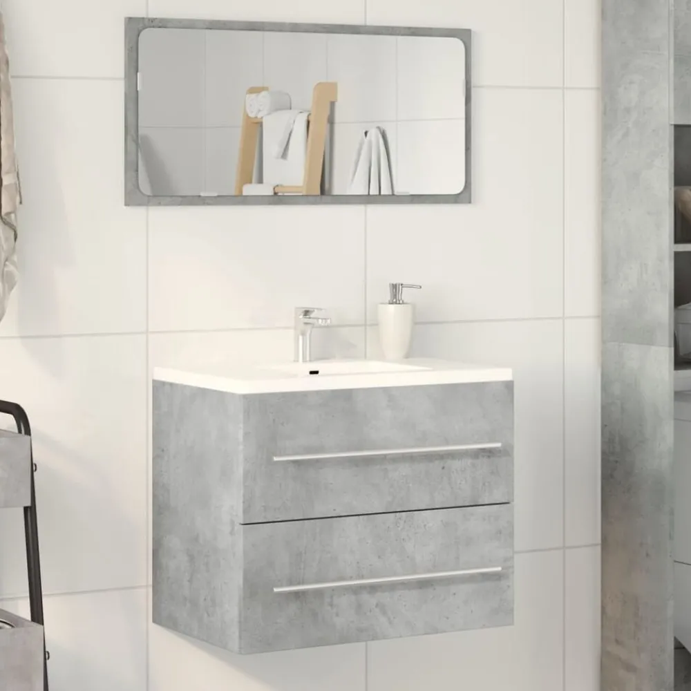 Ensembles De Meubles-vidaXL Armoire d'évier 60x38,5x48 cm Aggloméré Gris béton