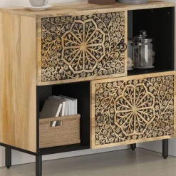 Armoires & Meubles De Rangement-vidaXL Armoire latérale 80x33x75 cm bois massif de manguier