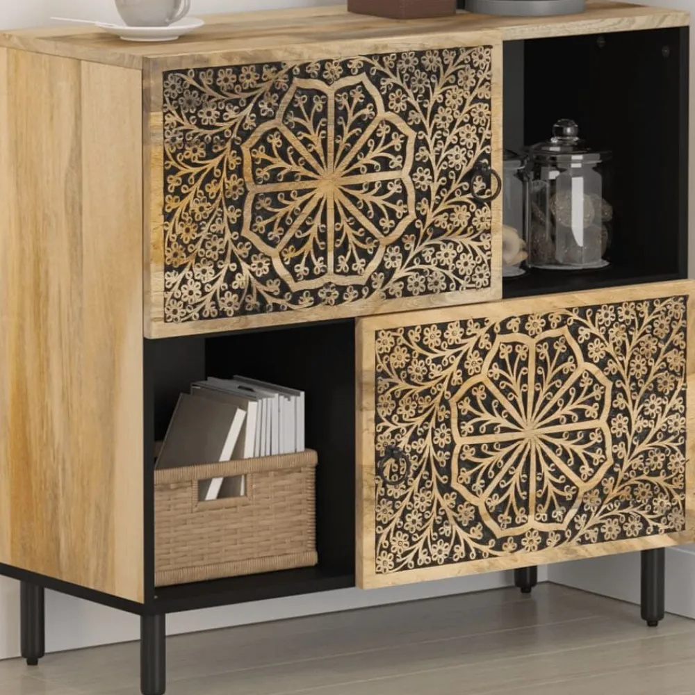 Armoires & Meubles De Rangement-vidaXL Armoire latérale 80x33x75 cm bois massif de manguier