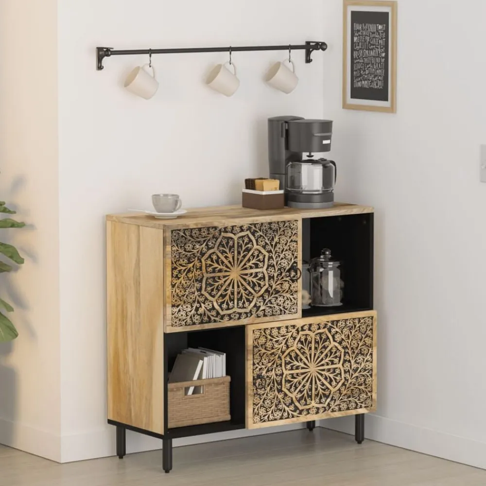 Armoires & Meubles De Rangement-vidaXL Armoire latérale 80x33x75 cm bois massif de manguier