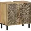 Armoires & Meubles De Rangement-vidaXL Armoire lavabo de salle de bain bois massif de manguier