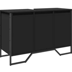 Ensembles De Meubles-vidaXL Armoire lavabo de salle de bain 91x35x60 cm Noir