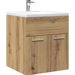 vidaXL Armoire lavabo de salle de bain chêne artisanal bois ingénierie