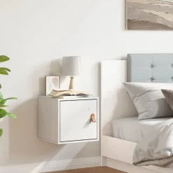 Étagères-vidaXL Armoire murale 31,5x30x30 cm Bois de pin massif Blanc