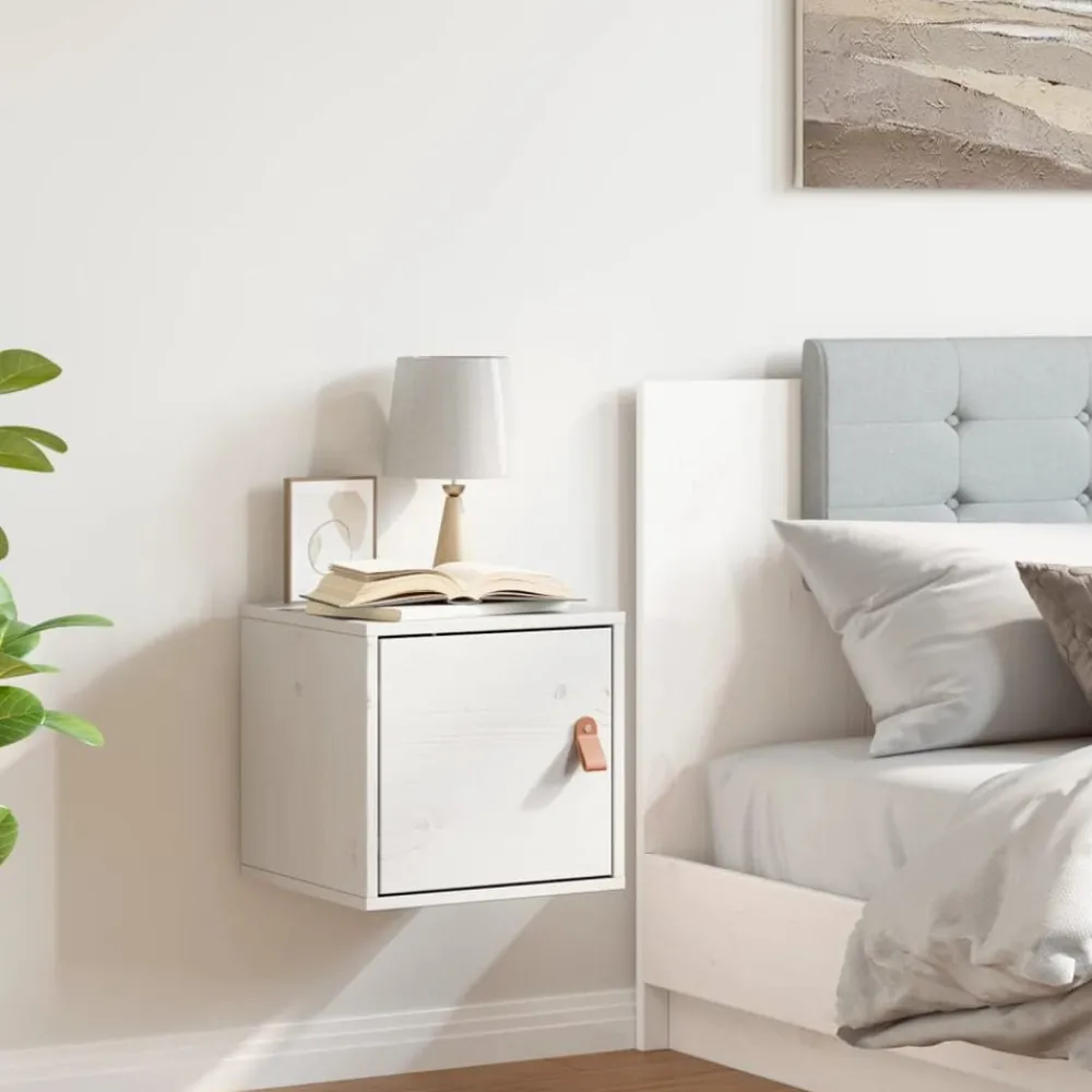 Étagères-vidaXL Armoire murale 31,5x30x30 cm Bois de pin massif Blanc