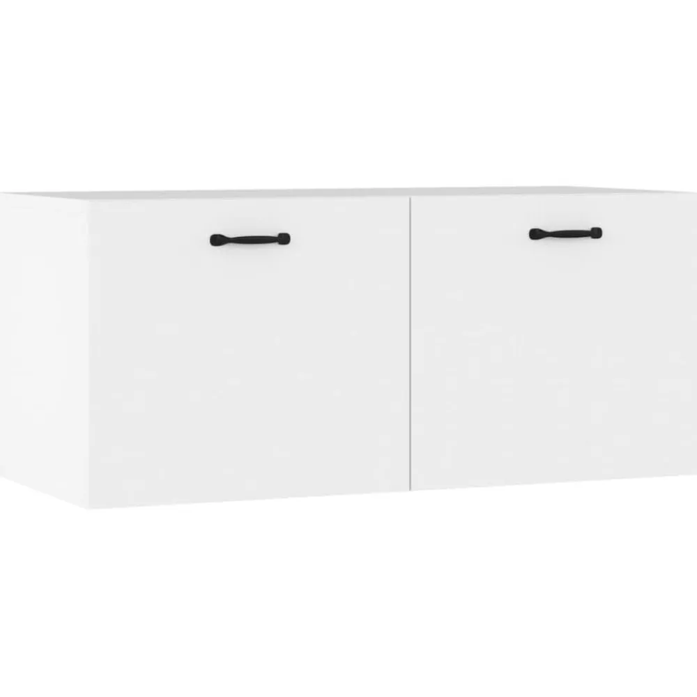 Étagères-vidaXL Armoire murale 80x36,5x35 cm bois d'ingénierie Blanc