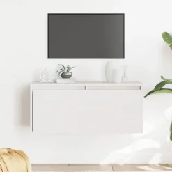 Étagères-vidaXL Armoire murale 80x30x35 cm Bois de pin massif Blanc